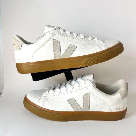 Veja Other - Veja Campo Chrome free Men Sneakers White Natural Suede Leather Shoes Size 44